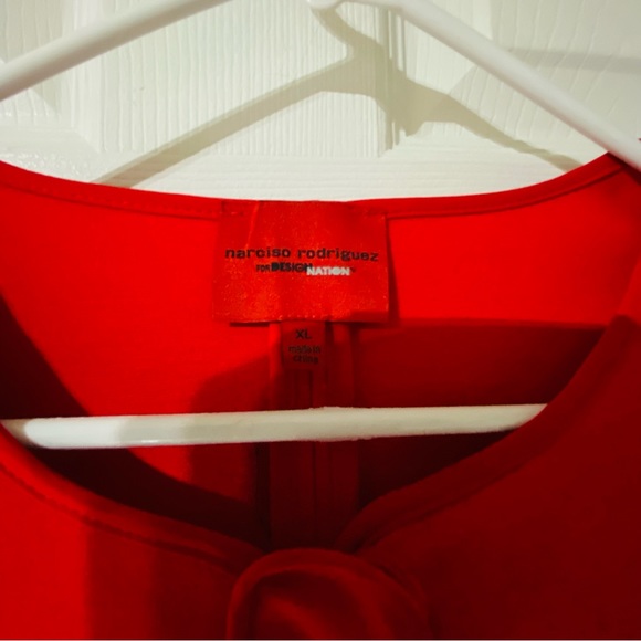 Narcisco Rodriguez Design Nation Red Crop Jacket  Size XL - NWOT - Picture 3 of 12